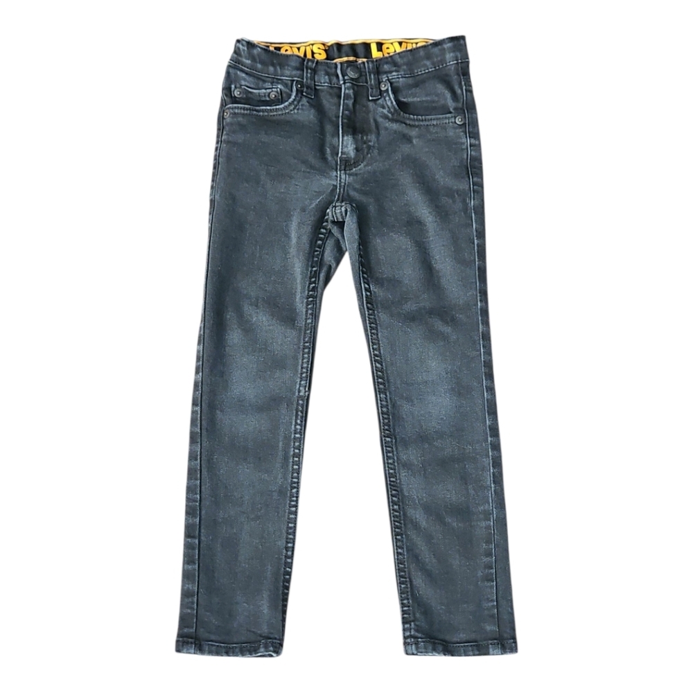 Levis 510 Jeans Boys Black Skinny Style Size 6